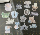 Babyshower kort + kaketopper thumbnail
