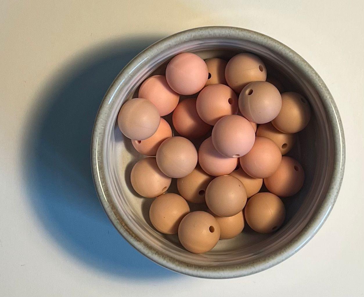 Oransje silikonperler