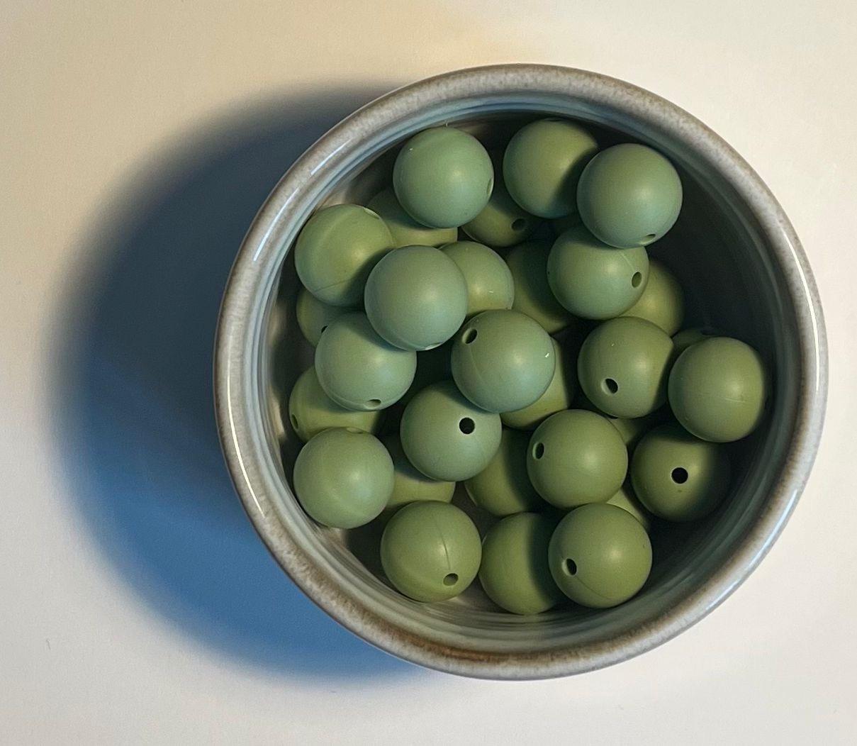 Grønn silikonperler